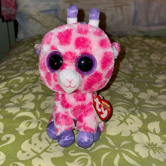 6 “ soft twigs Pink giraffe Ty beanie baby boos zoo animal plush stuffed animal - Picture 1 of 9